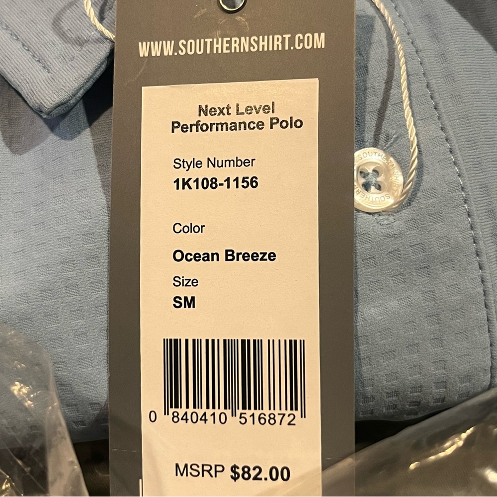 Southern Shirt Next Level Performance Polo in Ocean Breeze Light Blue - Picture 4 of 8